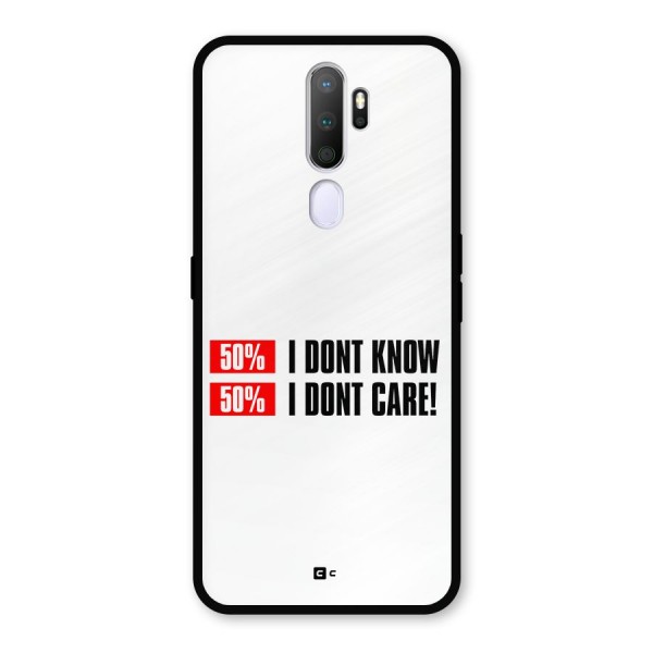 D Dont Know Metal Back Case for Oppo A9 (2020)