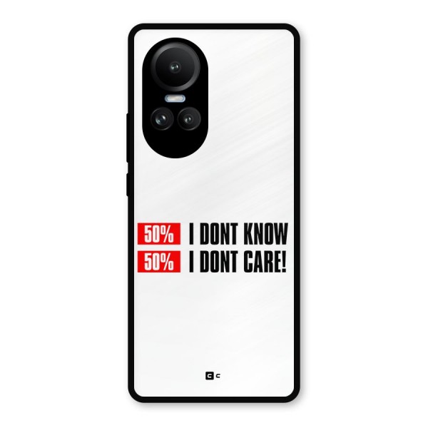 D Dont Know Metal Back Case for Oppo Reno10 Pro