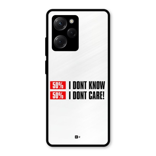 D Dont Know Metal Back Case for Poco X5 Pro