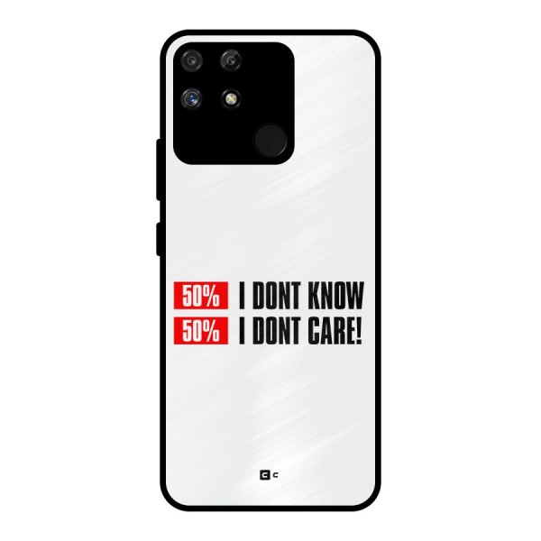 D Dont Know Metal Back Case for Realme Narzo 50A