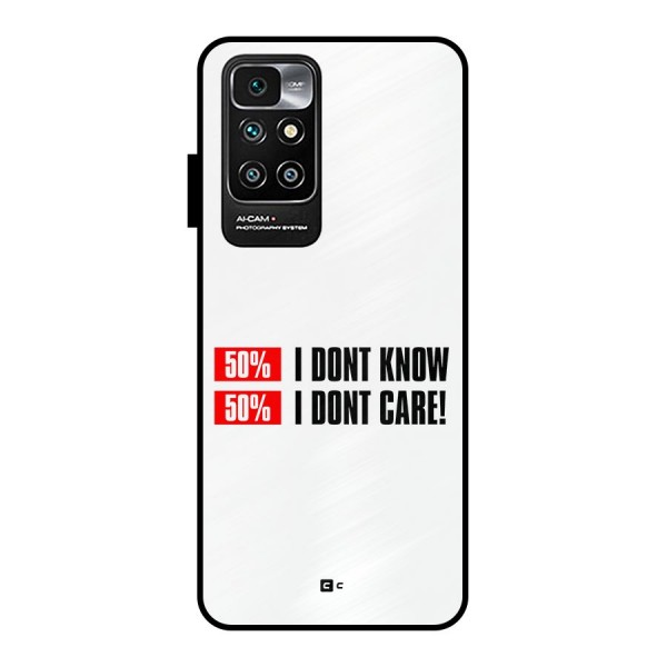 D Dont Know Metal Back Case for Redmi 10 Prime