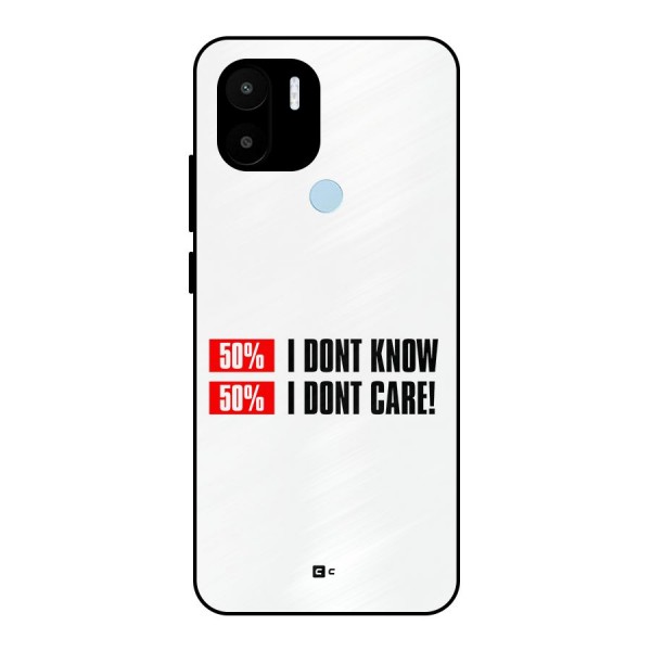 D Dont Know Metal Back Case for Redmi A1 Plus