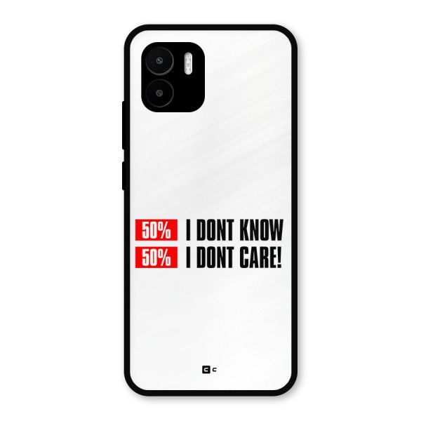 D Dont Know Metal Back Case for Redmi A2