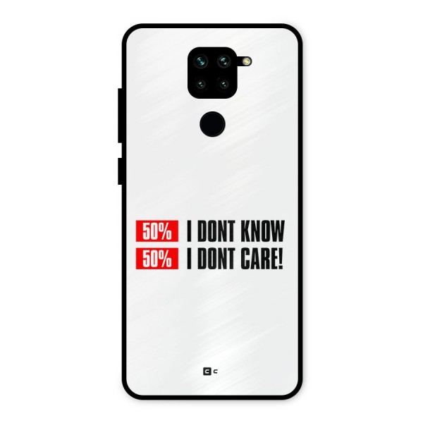 D Dont Know Metal Back Case for Redmi Note 9