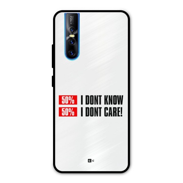 D Dont Know Metal Back Case for Vivo V15 Pro