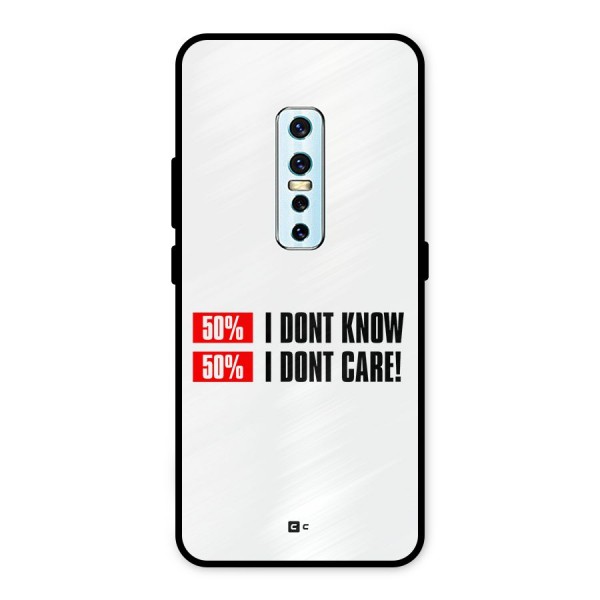 D Dont Know Metal Back Case for Vivo V17 Pro