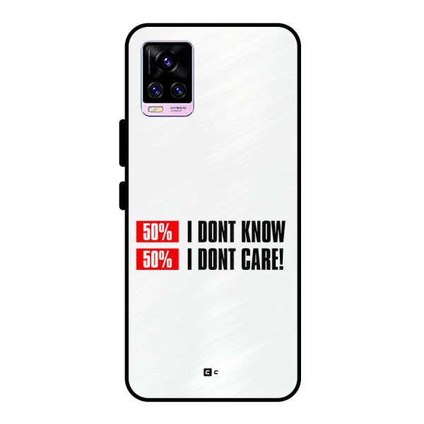 D Dont Know Metal Back Case for Vivo V20 Pro