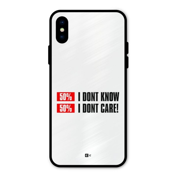 D Dont Know Metal Back Case for iPhone XS