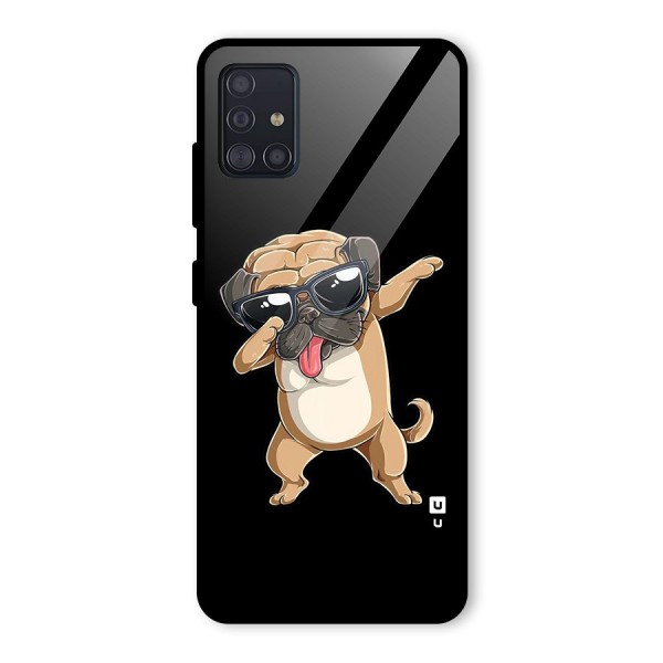 Dab Cool Dog Glass Back Case for Galaxy A51