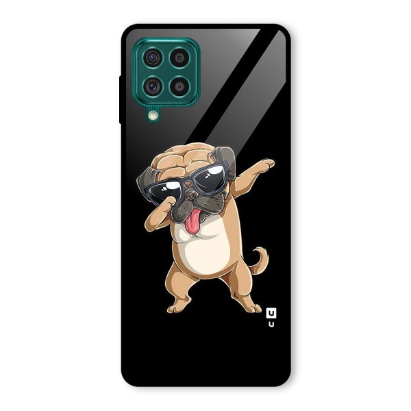 Dab Cool Dog Glass Back Case for Galaxy F62