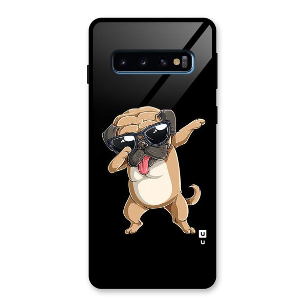 Dab Cool Dog Glass Back Case for Galaxy S10