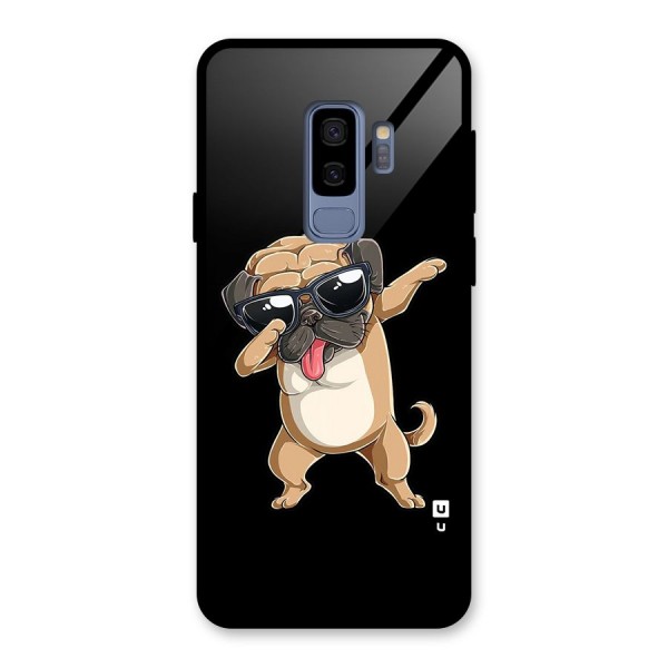 Dab Cool Dog Glass Back Case for Galaxy S9 Plus