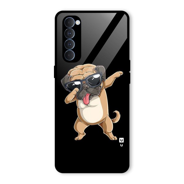 Dab Cool Dog Glass Back Case for Oppo Reno4 Pro