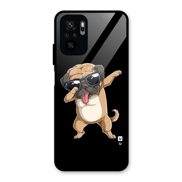 Dab Cool Dog Glass Back Case for Redmi Note 10