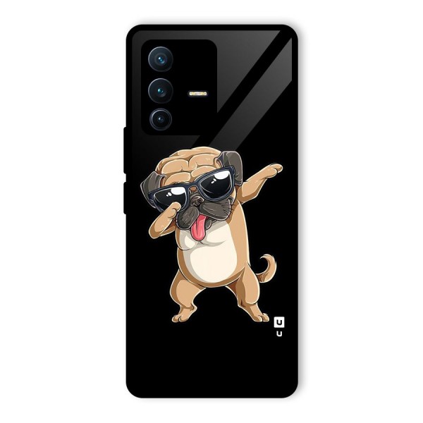 Dab Cool Dog Glass Back Case for Vivo V23 Pro