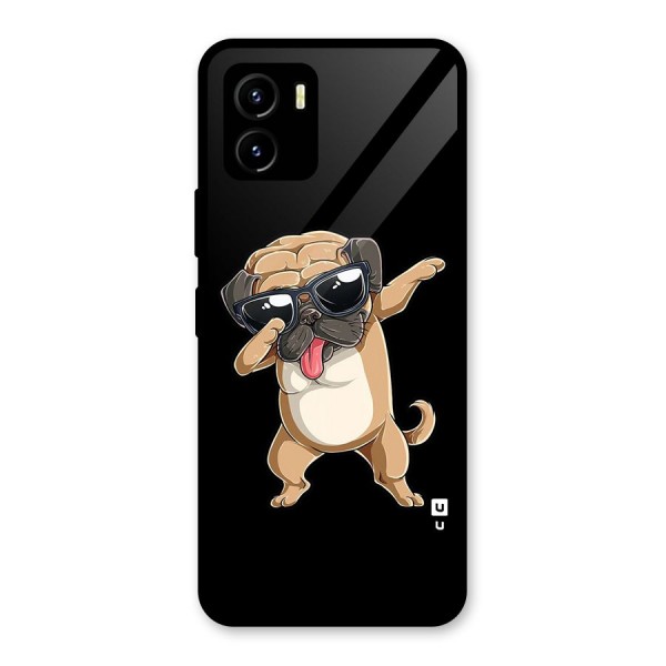 Dab Cool Dog Glass Back Case for Vivo Y15s