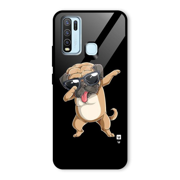 Dab Cool Dog Glass Back Case for Vivo Y30