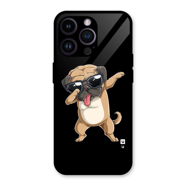 Dab Cool Dog Glass Back Case for iPhone 14 Pro Max