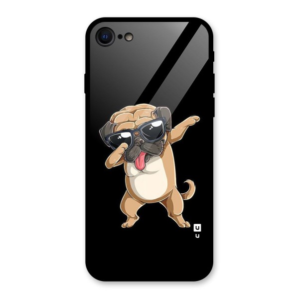 Dab Cool Dog Glass Back Case for iPhone 8