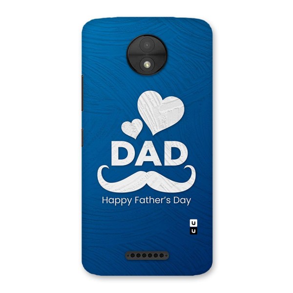 Dad Happy Fathers Day Back Case for Moto C