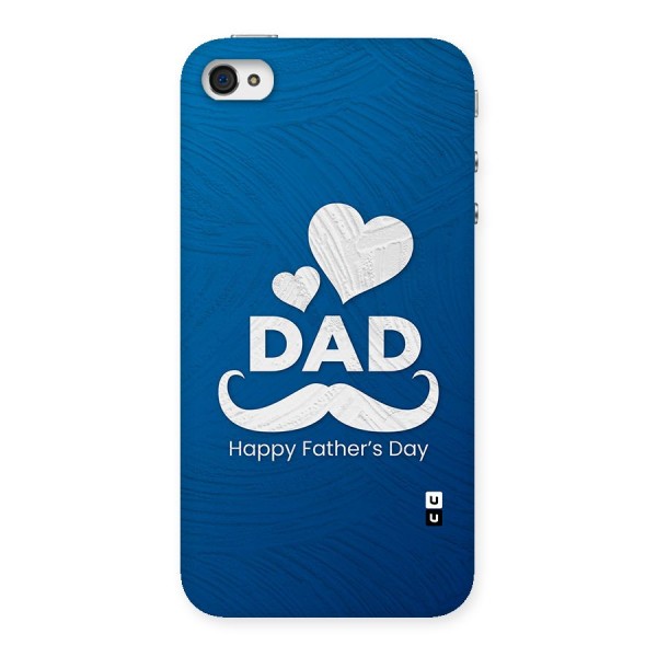 Dad Happy Fathers Day Back Case for iPhone 4 4s