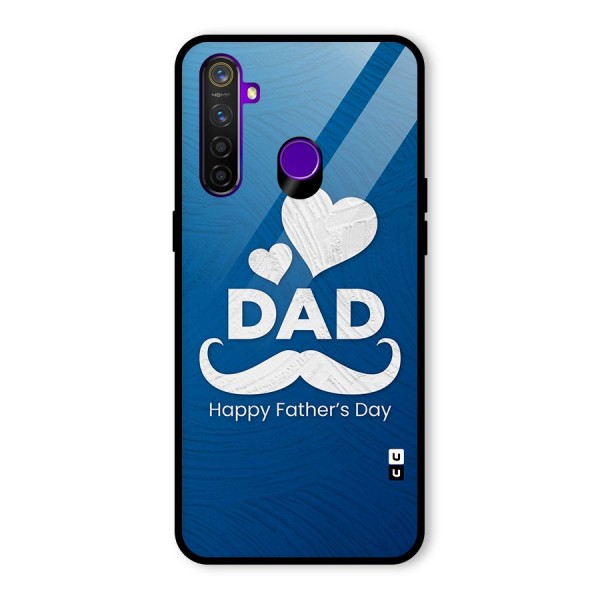 Dad Happy Fathers Day Glass Back Case for Realme 5 Pro