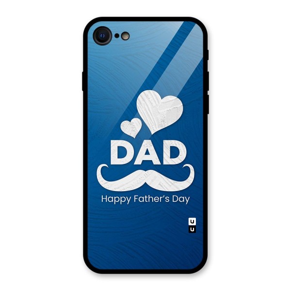 Dad Happy Fathers Day Glass Back Case for iPhone 8