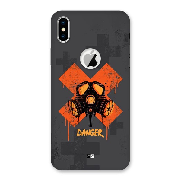 Danger Mask Back Case for iPhone XS Logo Cut