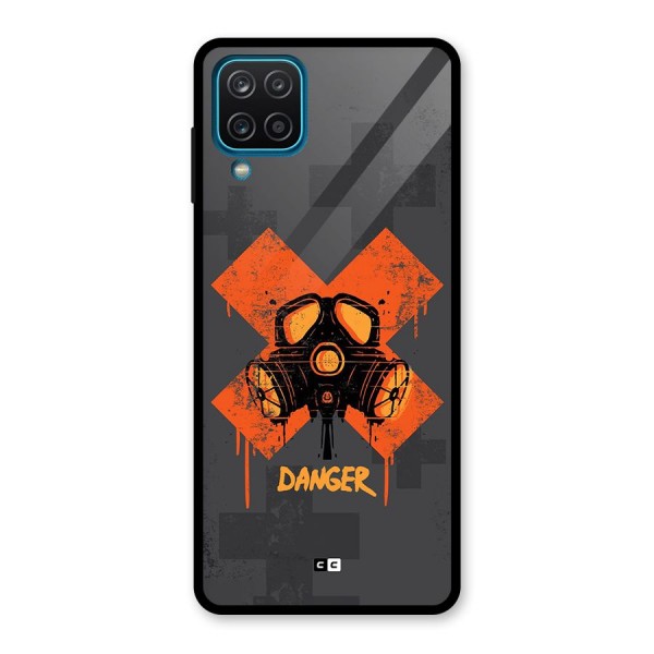 Danger Mask Glass Back Case for Galaxy A12