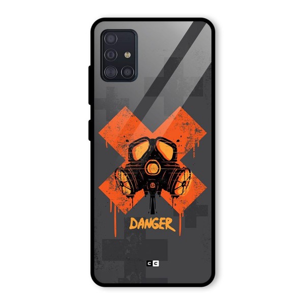 Danger Mask Glass Back Case for Galaxy A51