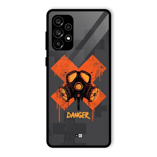 Danger Mask Glass Back Case for Galaxy A73 5G