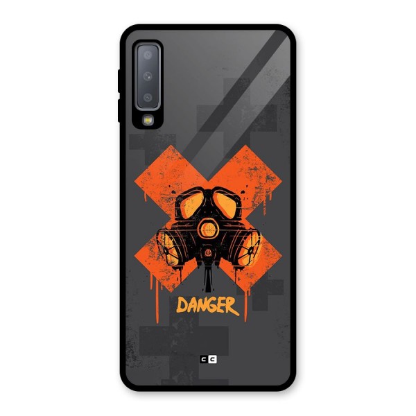 Danger Mask Glass Back Case for Galaxy A7 (2018)