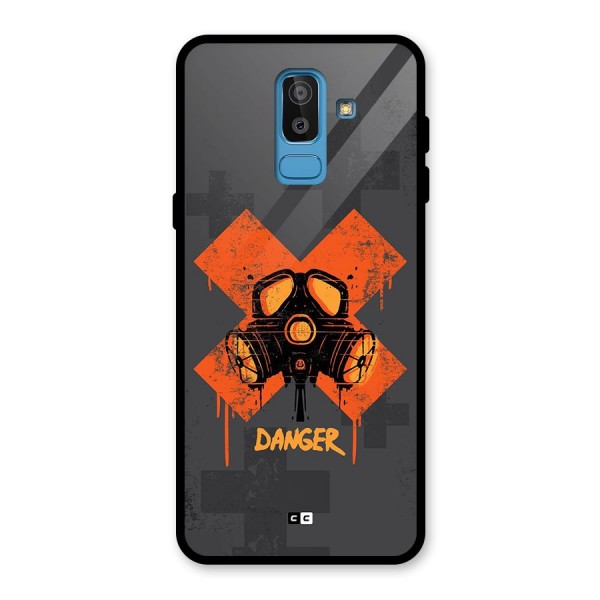 Danger Mask Glass Back Case for Galaxy J8