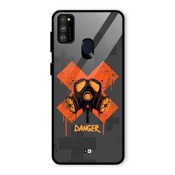 Danger Mask Glass Back Case for Galaxy M21