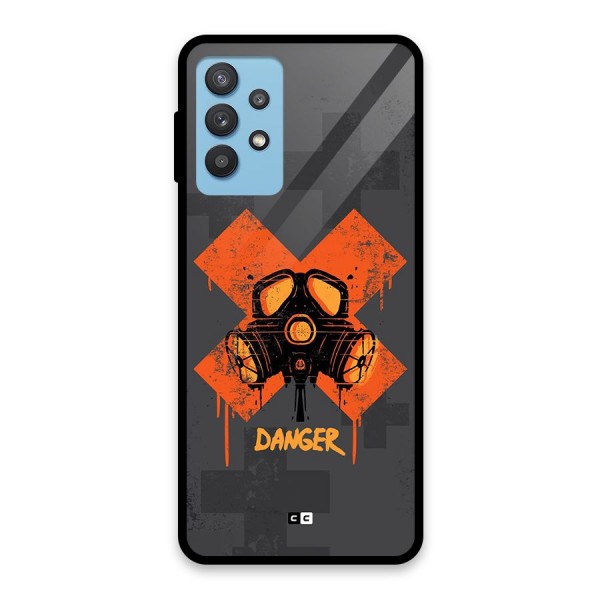 Danger Mask Glass Back Case for Galaxy M32 5G