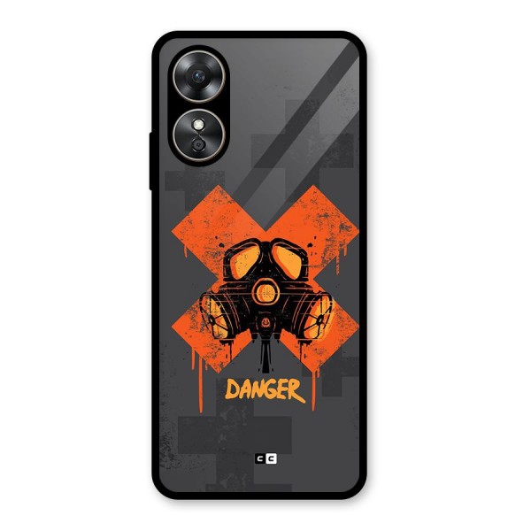 Danger Mask Glass Back Case for Oppo A17