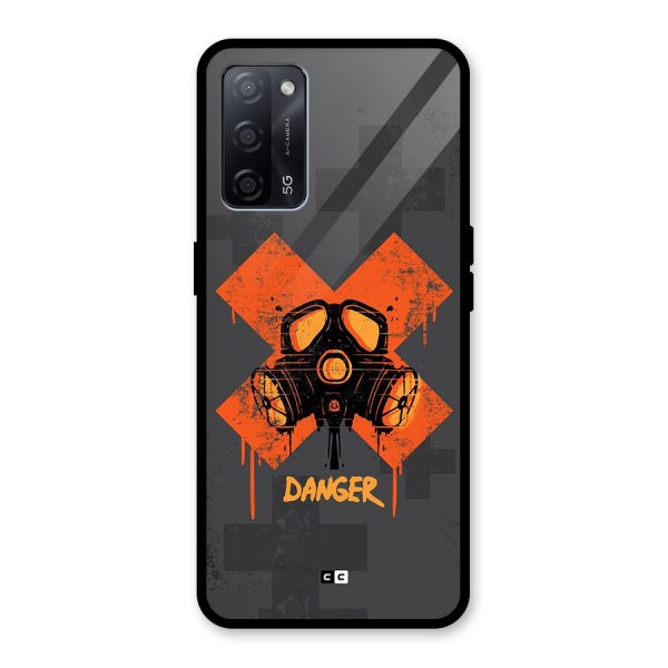 Danger Mask Glass Back Case for Oppo A53s 5G