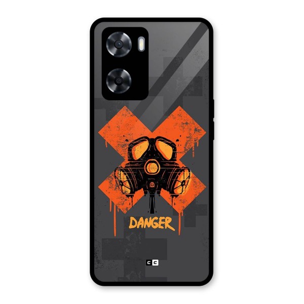 Danger Mask Glass Back Case for Oppo A57 2022