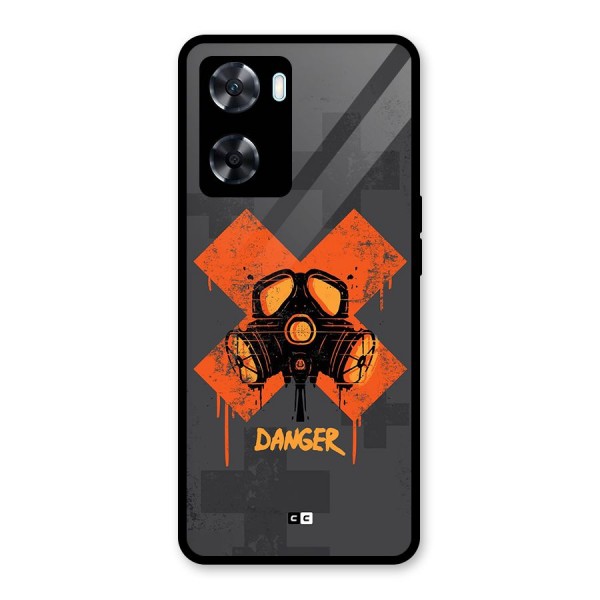 Danger Mask Glass Back Case for Oppo A77s