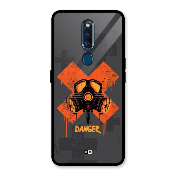 Danger Mask Glass Back Case for Oppo F11 Pro