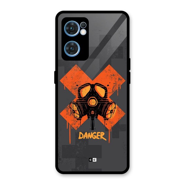 Danger Mask Glass Back Case for Oppo Reno7 5G