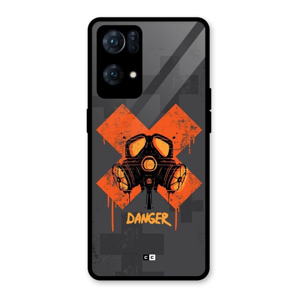 Danger Mask Glass Back Case for Oppo Reno7 Pro 5G