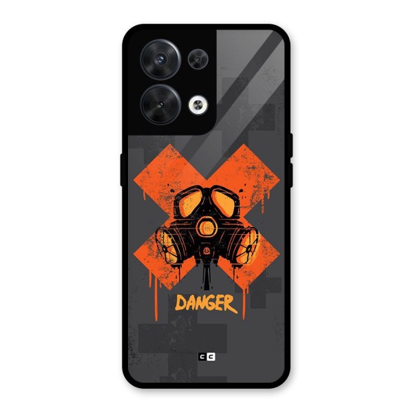 Danger Mask Glass Back Case for Oppo Reno8 5G