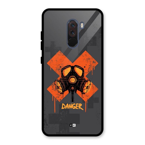 Danger Mask Glass Back Case for Poco F1