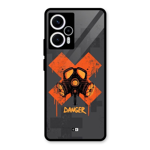 Danger Mask Glass Back Case for Poco F5