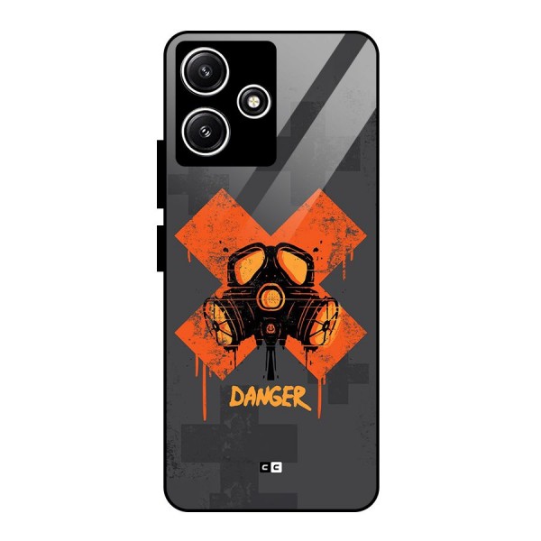 Danger Mask Glass Back Case for Poco M6 Pro