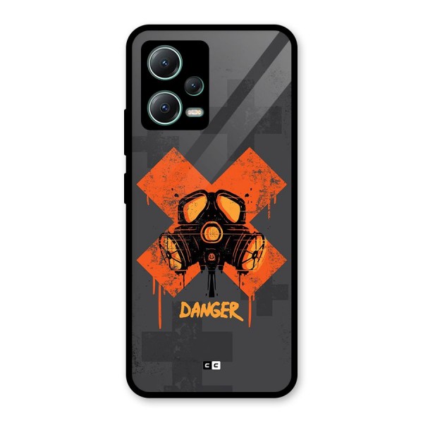 Danger Mask Glass Back Case for Poco X5