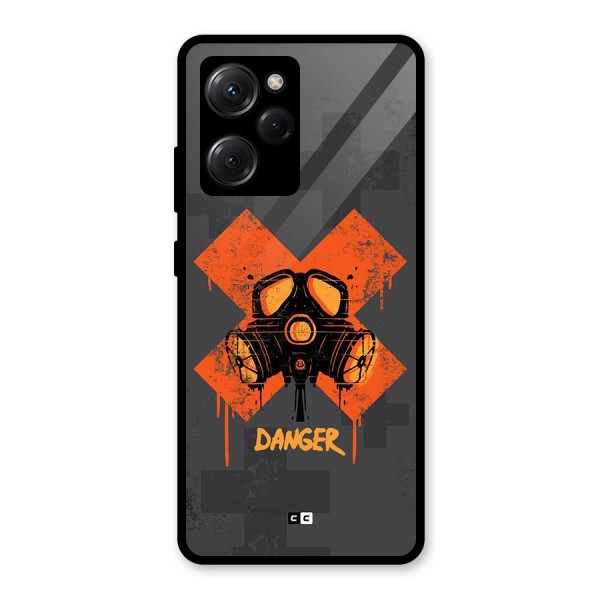 Danger Mask Glass Back Case for Poco X5 Pro