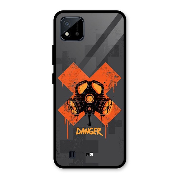 Danger Mask Glass Back Case for Realme C11 2021