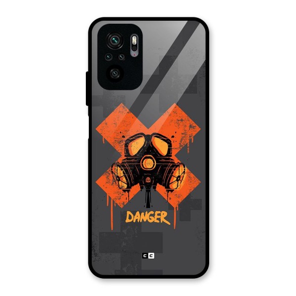 Danger Mask Glass Back Case for Redmi Note 10S